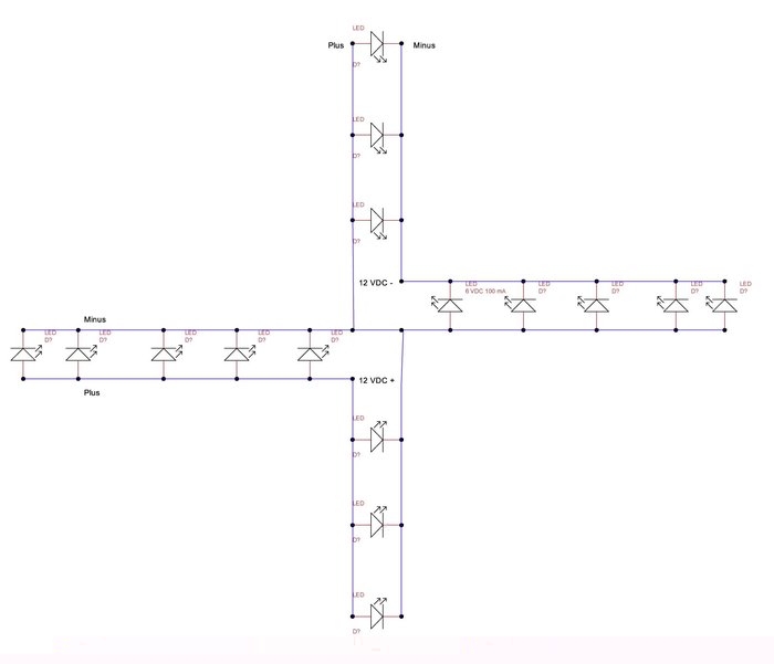 hier der Schaltplan dazu in korrigierter Ausgabe, Richtung LED's korrigiert