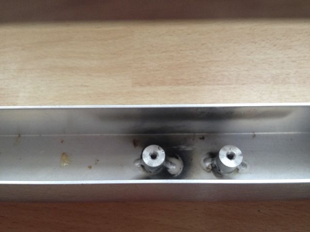 Hartgelötete Befestigungspunkte - die sind im Weg und müssen raus!